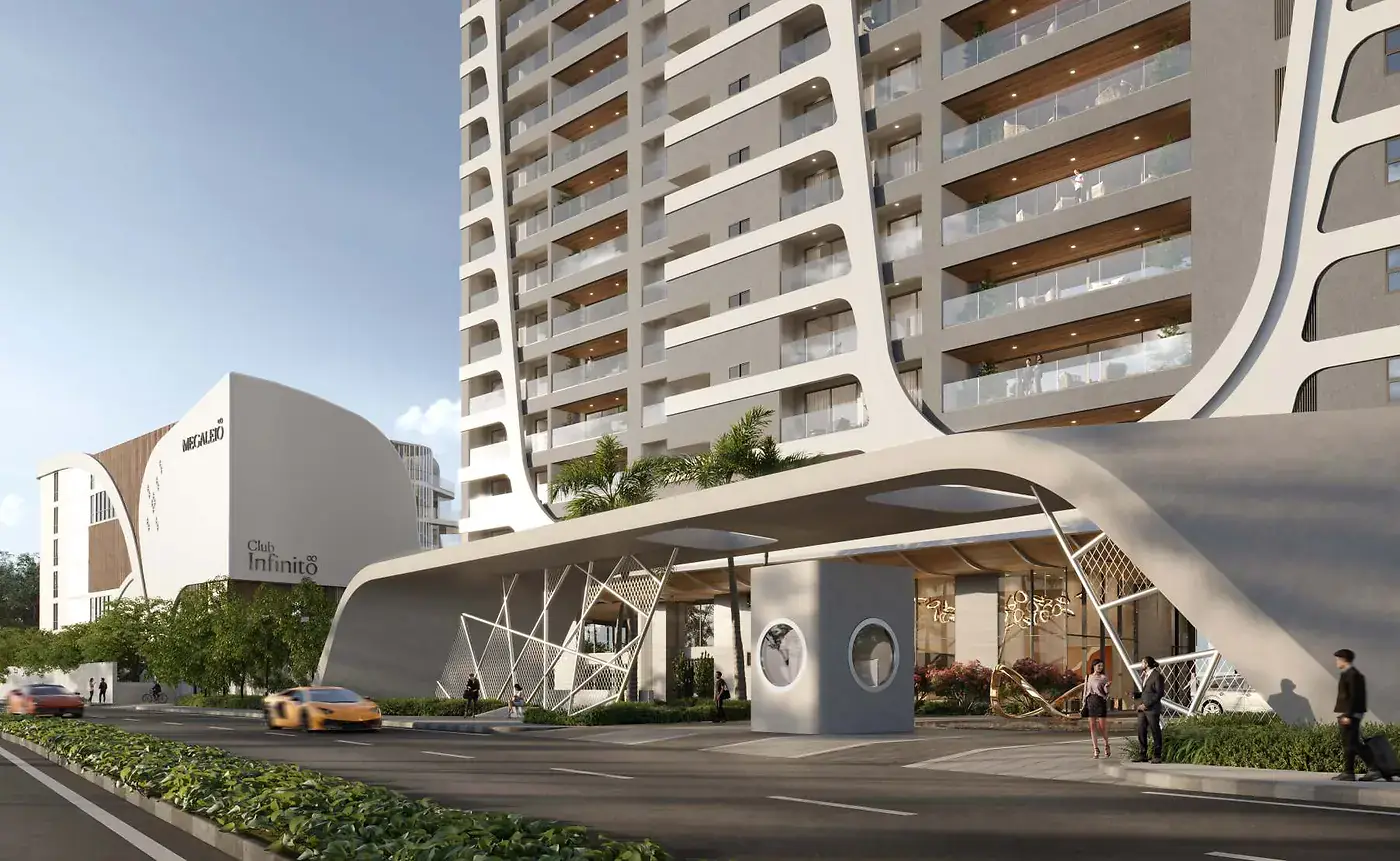 Artist's impression of Megaleio clubhouse architecture