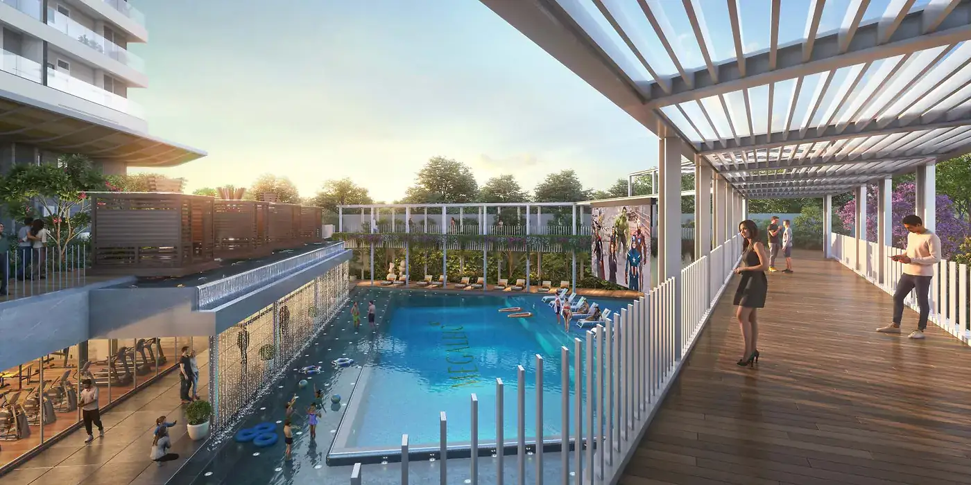 Artist's impression of the pool deck