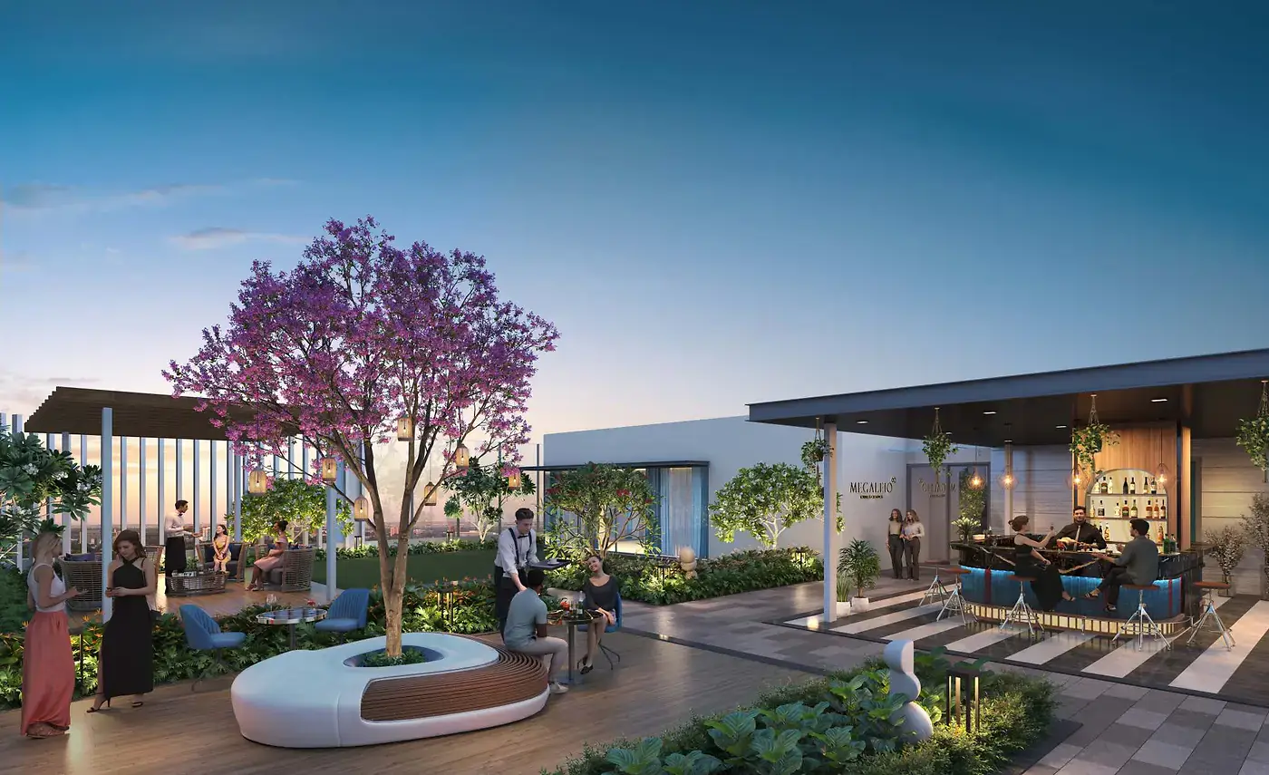 Artist's impression of an outdoor social pavilion